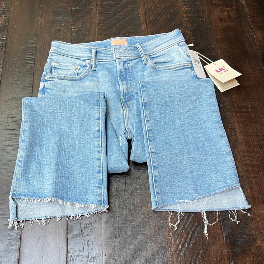 Mother Lil' Insider Frayed Step Hem Crop Skinny Jeans, NWT, 25P, Limited Edition - Picture 7 of 11